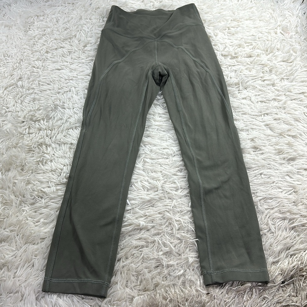 Lululemon Get Centred High Rise Crop 21" Grey Sage